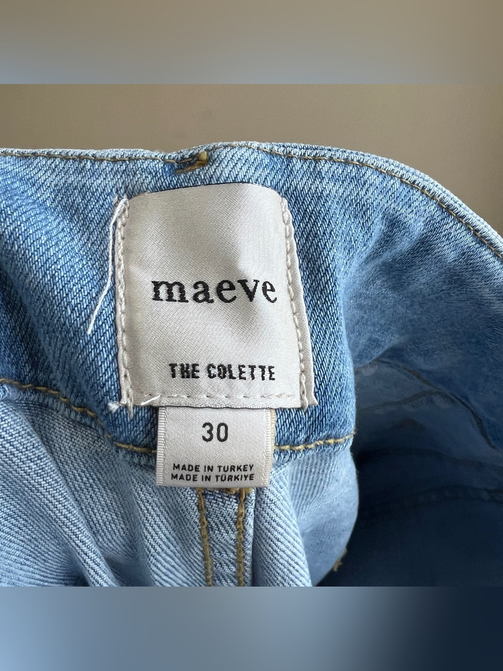 NEW Anthropologie Maeve Colette High-Rise Wide-Leg Cropped Jeans Lightwash Sz 30 - Picture 6 of 12